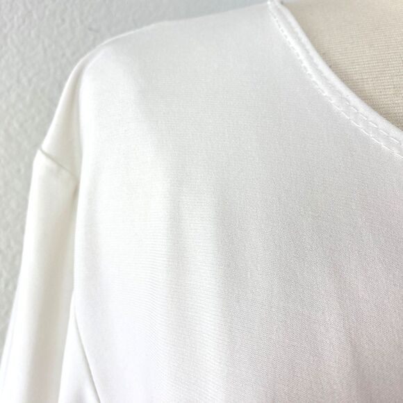 Vintage Michelle Lynn White Cardigan Large Open Front Whimsy Fairy Boho Peasant - Picture 4 of 10